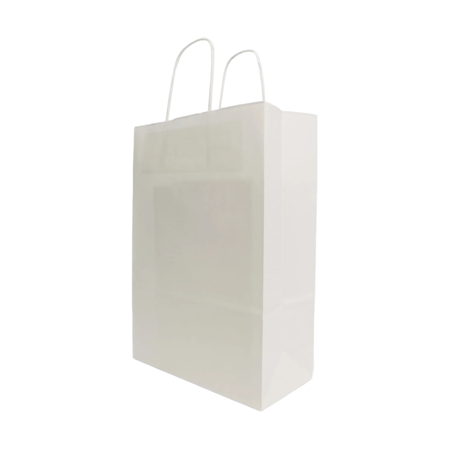 Papirnate vrećice s pletenom ručkom - BIJELA - 260x120x350mm